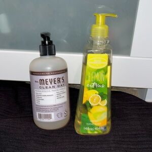 Mrs. Meyers & Lemon Citrus hand soaps.